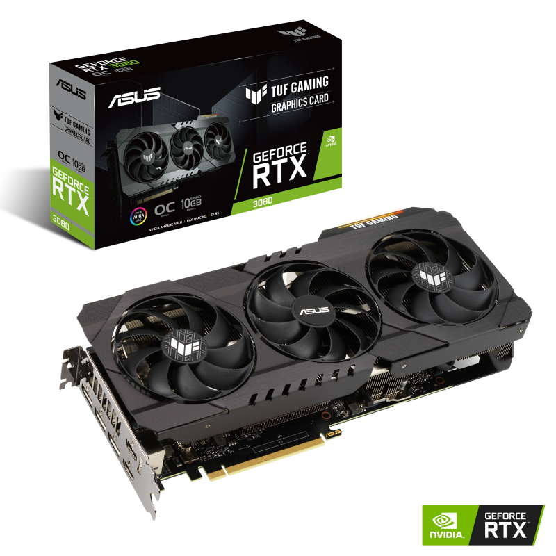 The ASUS TUF Gaming GeForce RTX 3080 O10G OC D6X 10 GB is a high-performance graphics card released by ASUS in September 2020. It features the powerfu