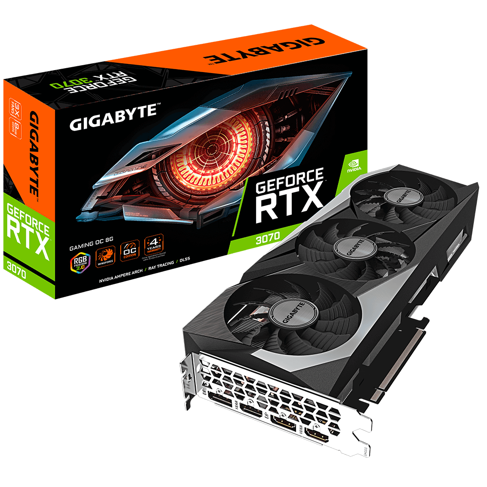 The GIGABYTE GeForce RTX 3070 Gaming OC V2 D6 8GB is a high-performance graphics card introduced by GIGABYTE in July 2021. Built on NVIDIA's advanced