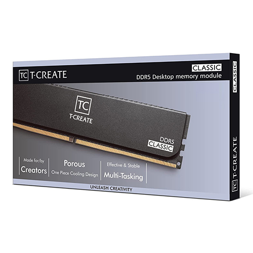 The TeamGroup T-CREATE DDR5-5600 CL46 CLASSIC is a high-performance memory module introduced in March 2023, designed specifically for desktop use. As