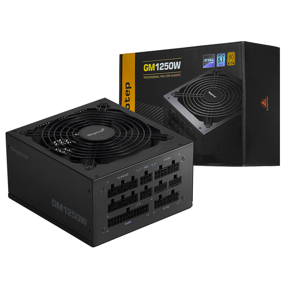 The Segotep GM1250W 80PLUS GOLD Full Modular ATX3.1 power supply unit is designed for high-performance systems that demand reliable and efficient powe